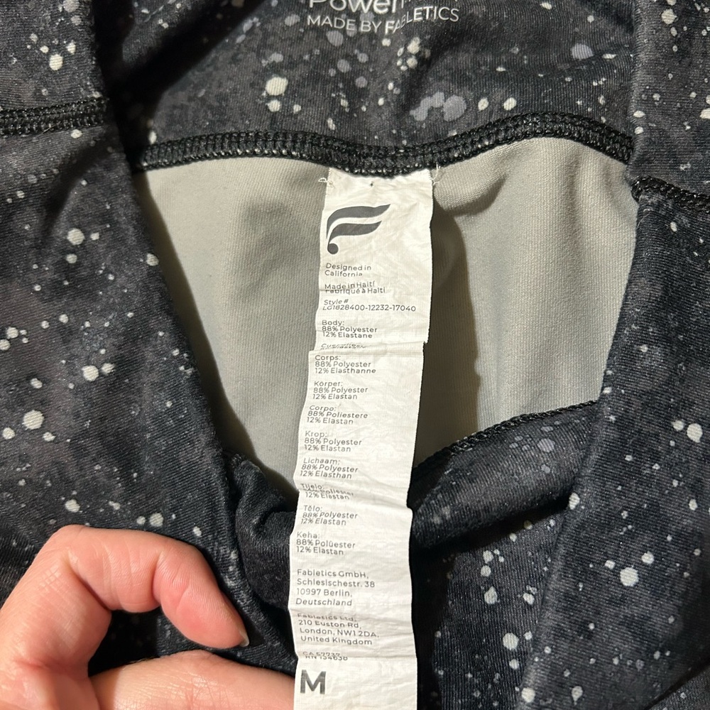 Fabletics Black and White Patterned Leggings - image 5